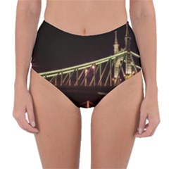 Budapest Hungary Liberty Bridge Reversible High-waist Bikini Bottoms by BangZart