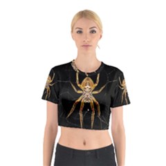 Insect Macro Spider Colombia Cotton Crop Top by BangZart
