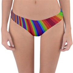 Abstract Pattern Lines Wave Reversible Hipster Bikini Bottoms