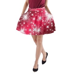 Christmas Star Advent Background A-line Pocket Skirt by BangZart