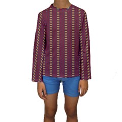 Geometric Pattern Kids  Long Sleeve Swimwear by linceazul