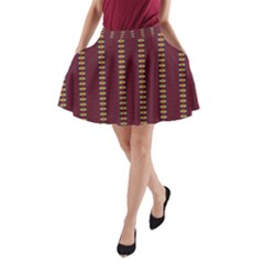 Geometric Pattern A-line Pocket Skirt by linceazul