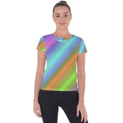Background Course Abstract Pattern Short Sleeve Sports Top 