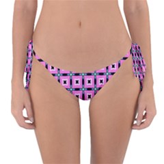 Pattern Pink Squares Square Texture Reversible Bikini Bottom by BangZart