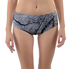 Abstract Background Texture Grey Reversible Mid-waist Bikini Bottoms by BangZart