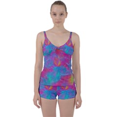 Abstract Fantastic Fractal Gradient Tie Front Two Piece Tankini by BangZart