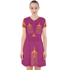Airplane Jet Yellow Flying Wings Adorable In Chiffon Dress by BangZart