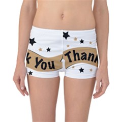 Thank You Lettering Thank You Ornament Banner Reversible Boyleg Bikini Bottoms by BangZart