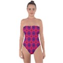 Retro Abstract Boho Unique Tie Back One Piece Swimsuit View1