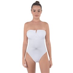 Background Line Motion Curve Tie Back One Piece Swimsuit