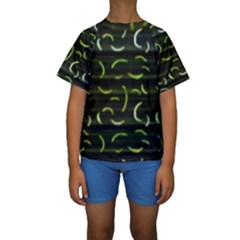 Abstract Dark Blur Texture Kids  Short Sleeve Swimwear by dflcprints