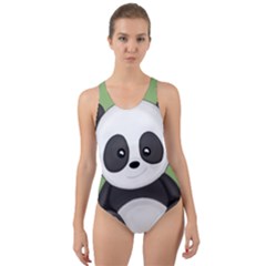 Cute Panda Cut-out Back One Piece Swimsuit by Valentinaart