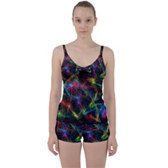 Background Light Glow Abstract Art Tie Front Two Piece Tankini by Celenk