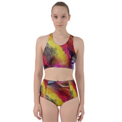 Background Art Abstract Watercolor Racer Back Bikini Set by Celenk