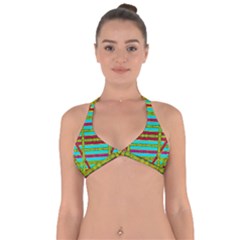 Gift Wrappers For Body And Soul Halter Neck Bikini Top by pepitasart