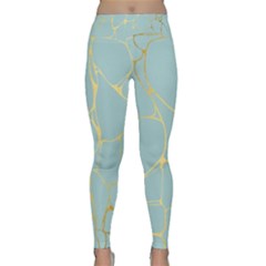 Mint,gold,marble,pattern Classic Yoga Leggings by NouveauDesign
