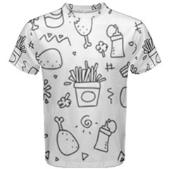 Set Chalk Out Scribble Collection Men s Cotton Tee by Celenk