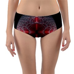 Fractal Diamond Circle Pattern Reversible Mid-waist Bikini Bottoms by Celenk