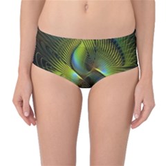 Fractal Abstract Design Fractal Art Mid-waist Bikini Bottoms by Celenk
