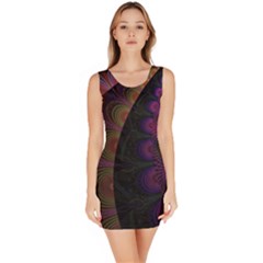 Fractal Colorful Pattern Spiral Bodycon Dress by Celenk