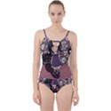 Dolly girl in purple Cut Out Top Tankini Set View1