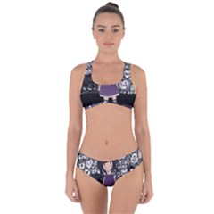 Dolly Girl In Purple Criss Cross Bikini Set by Valentinaart