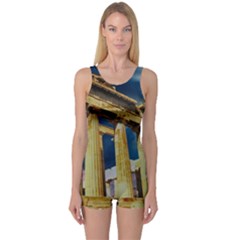 Athens Greece Ancient Architecture One Piece Boyleg Swimsuit by Celenk