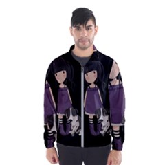 Dolly Girl And Dog Wind Breaker (men) by Valentinaart