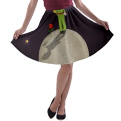 The Little Prince A-line Skater Skirt by Valentinaart