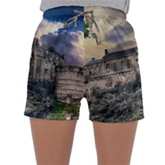 Castle Monument Landmark Sleepwear Shorts by Celenk