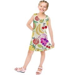 Cute Fruits Pattern Kids  Tunic Dress by paulaoliveiradesign