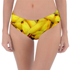 Yellow Banana Fruit Vegetarian Natural Reversible Classic Bikini Bottoms by Celenk