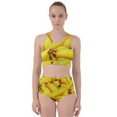 Yellow Banana Fruit Vegetarian Natural Racer Back Bikini Set by Celenk