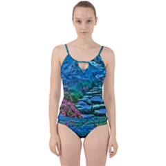 Pathway Nature Landscape Outdoor Cut Out Top Tankini Set by Celenk