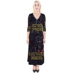 Darth Vader Cat Quarter Sleeve Wrap Maxi Dress by Valentinaart