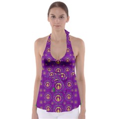 Peace Be With Us In Love And Understanding Babydoll Tankini Top by pepitasart