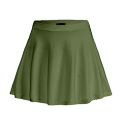 Earth Green Mini Flare Skirt by snowwhitegirl