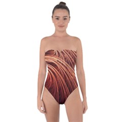 Abstract Fractal Digital Art Tie Back One Piece Swimsuit by Nexatart