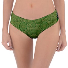 Stars In The Wooden Forest Night In Green Reversible Classic Bikini Bottoms by pepitasart