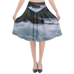 Sightseeing At Niagara Falls Flared Midi Skirt by canvasngiftshop