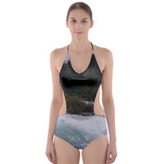 Sightseeing At Niagara Falls Cut-out One Piece Swimsuit by canvasngiftshop