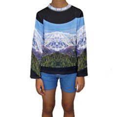 Mountaincurvemore Kids  Long Sleeve Swimwear by TestStore4113