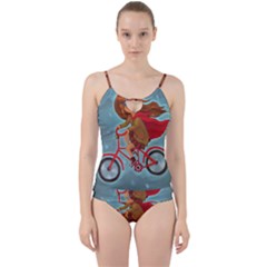Girl On A Bike Cut Out Top Tankini Set by chipolinka