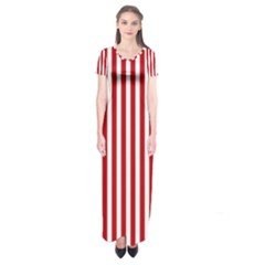 Red Stripes Short Sleeve Maxi Dress by jumpercat