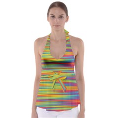Colorful Background Babydoll Tankini Top by Nexatart