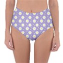 Daisy Dots Violet Reversible High-Waist Bikini Bottoms View1