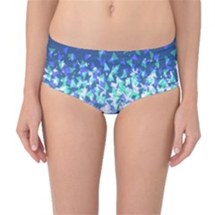 Blue Disintegrate Mid-waist Bikini Bottoms by jumpercat