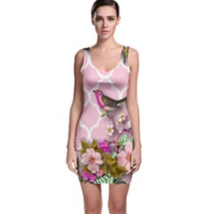Shabby Chic,floral,bird,pink,collage Bodycon Dress by NouveauDesign