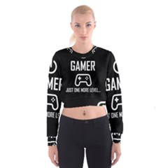 Gamer Cropped Sweatshirt by Valentinaart