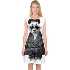 Rorschach Panda Capsleeve Midi Dress by jumpercat